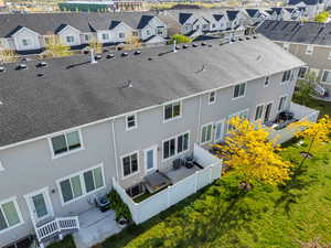 Bird's eye view of backyard