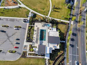 Aerial view of HOA clubhouse & amenities