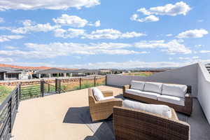 View of patio / terrace featuring a residential view