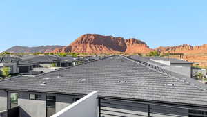 Mountain view with nearby suburban area