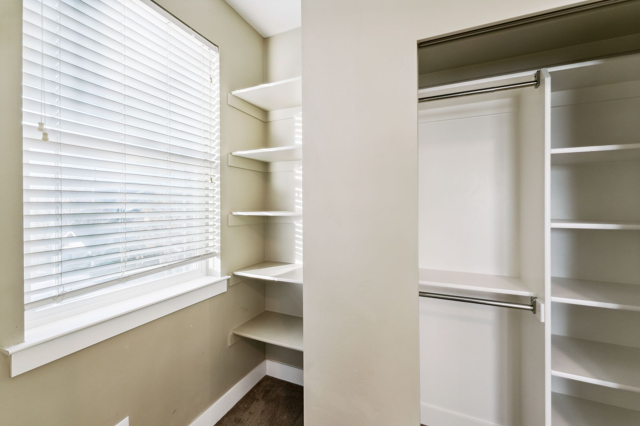 View of walk in closet