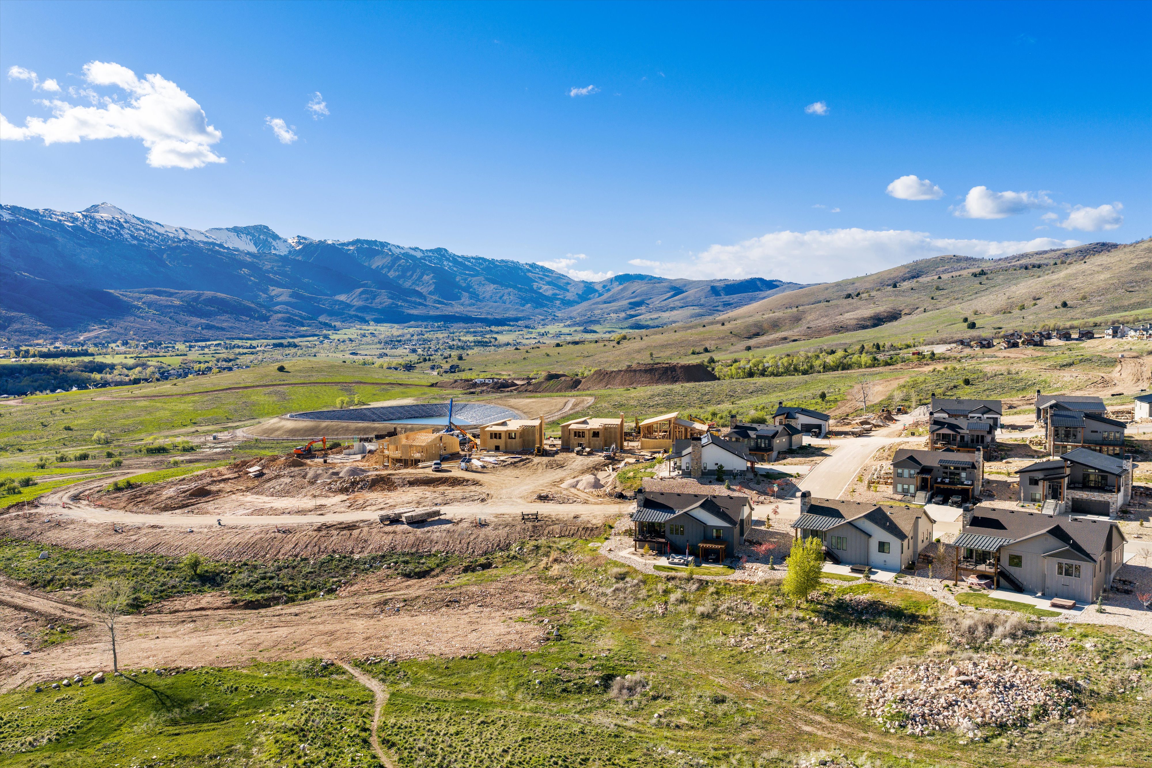 Mountain view with nearby suburban area
