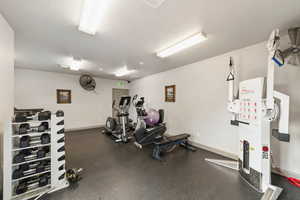 View of workout area