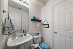 Bathroom with toilet and a sink