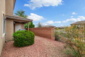 View of fenced yard