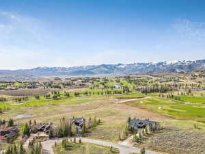 View of mountain backdrop featuring a local golf course