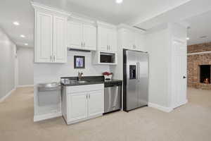 Lower level kitchenette with drinking fountain