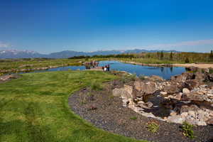 Water view featuring mountains