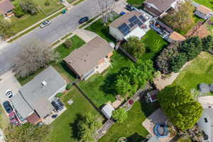Aerial view of residential area