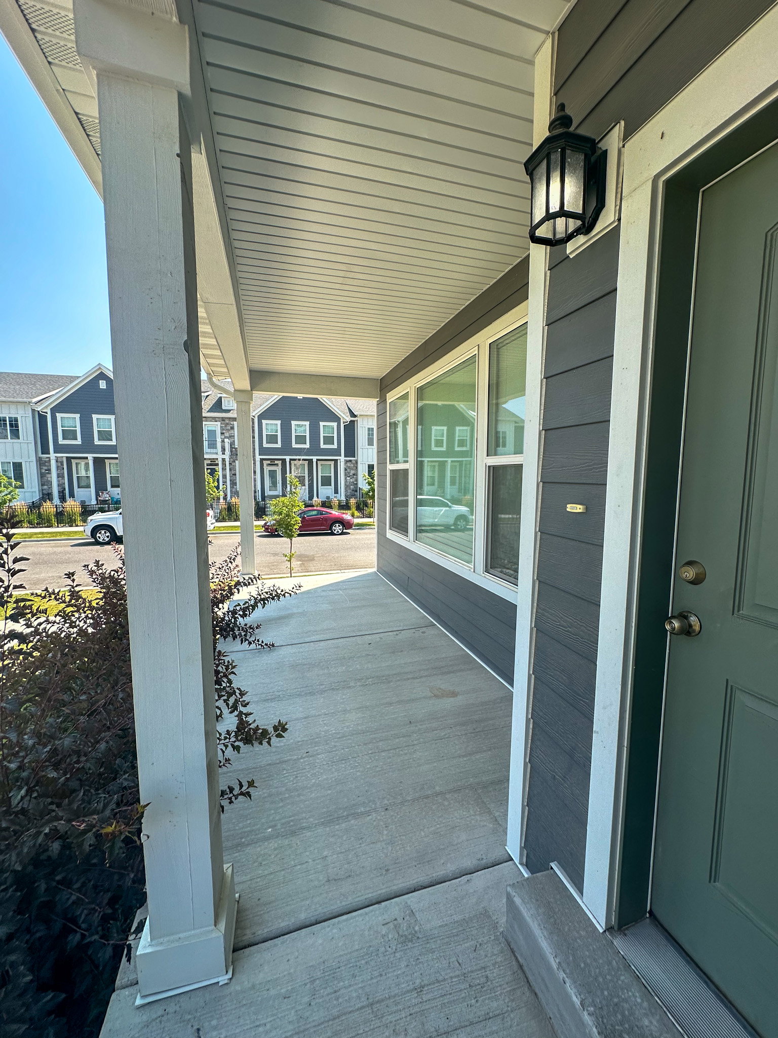 View of covered porch