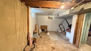 View of below grade area