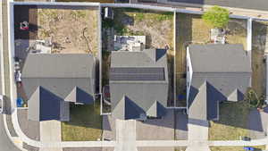 Aerial view of residential area