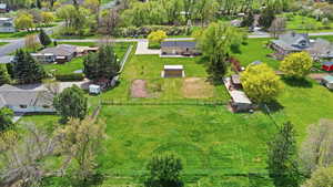 Aerial view of residential area
