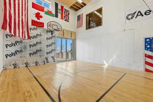 View of sport court featuring community basketball court