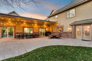 View of patio / terrace featuring area for grilling and outdoor dining area