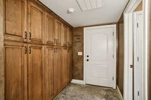 Hallway with baseboards