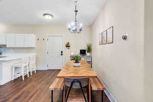 Room for a large table and chairs