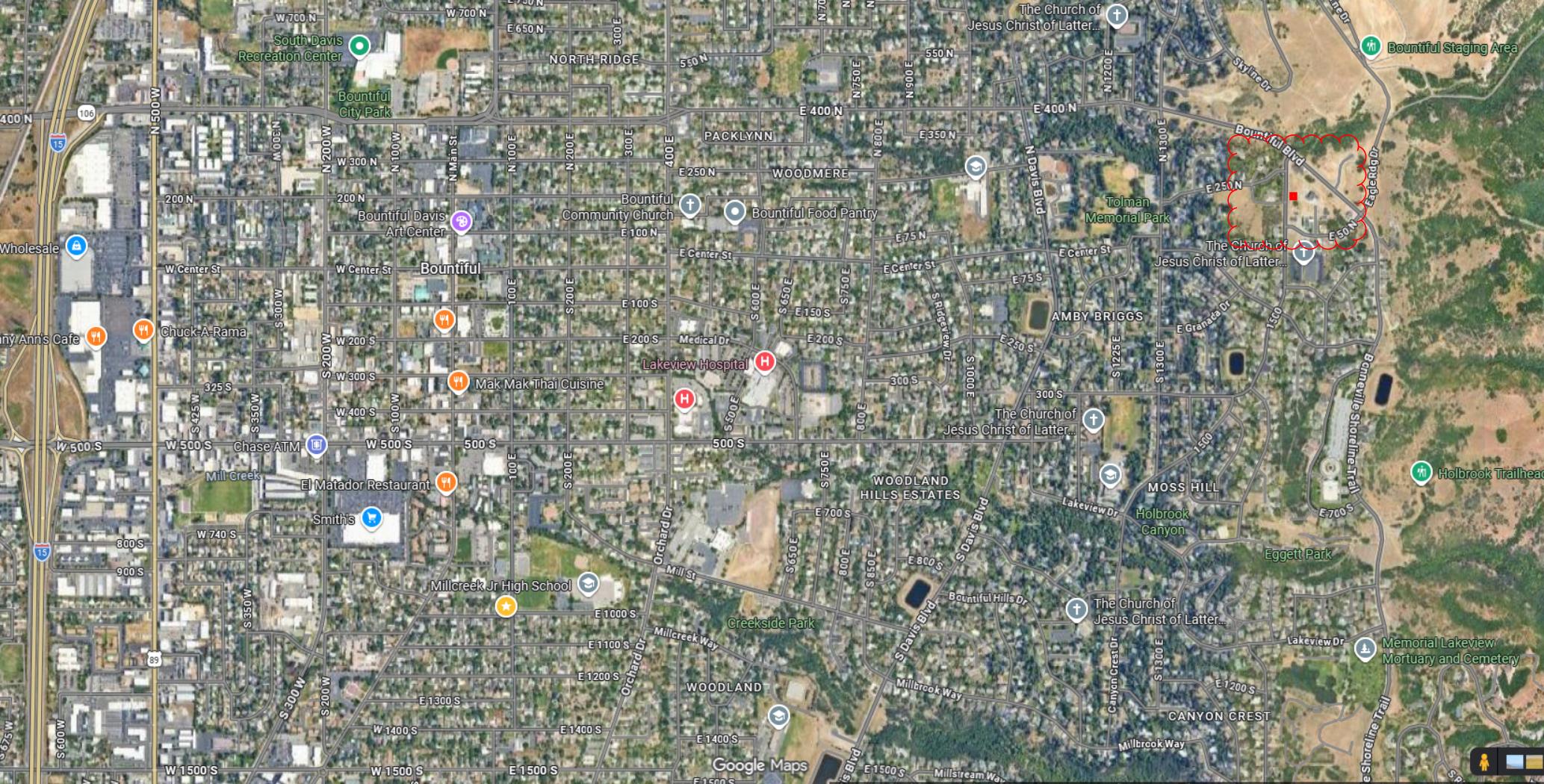 Aerial overview of property's location