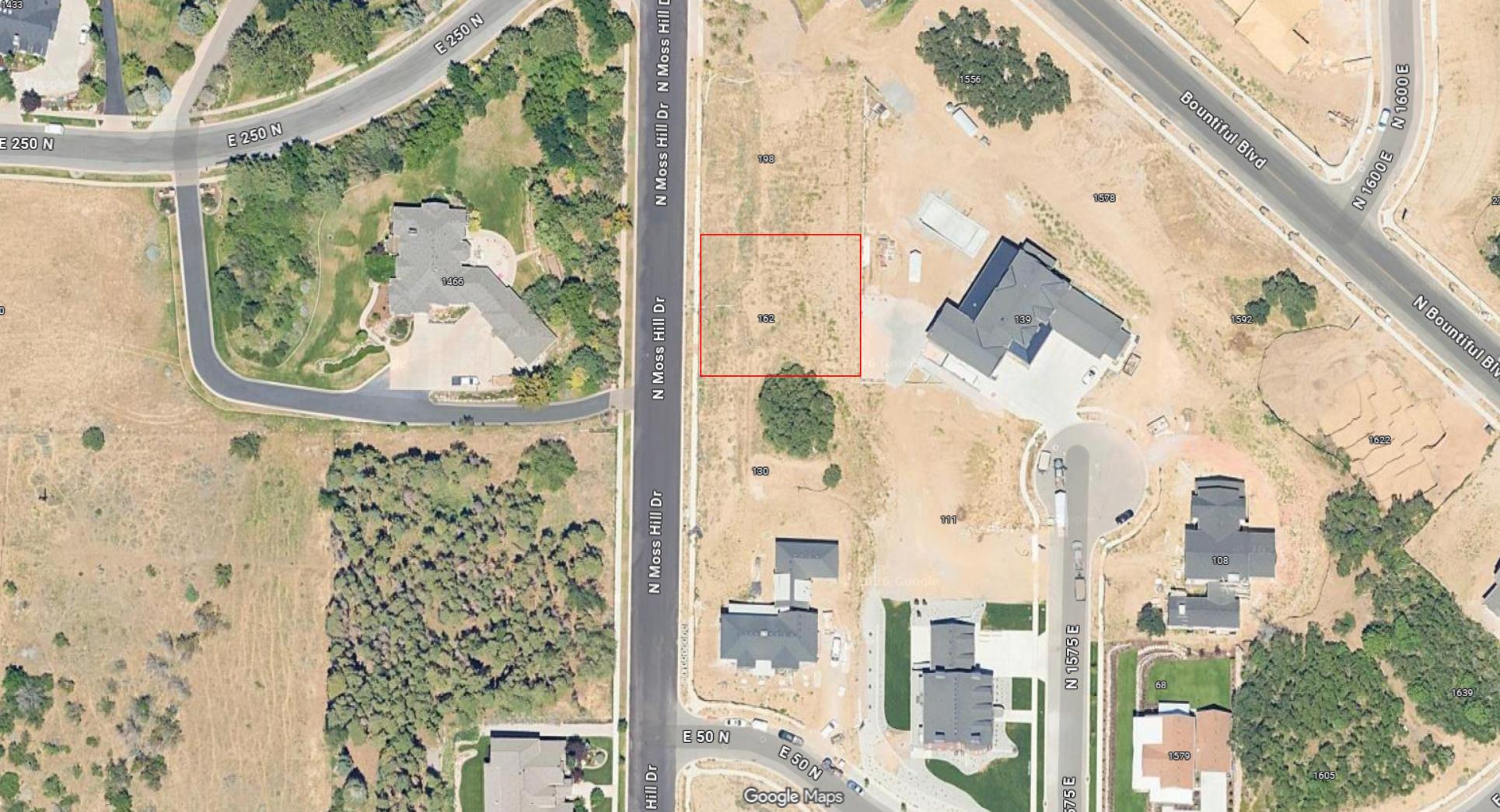 Map / location with property parcel outlined