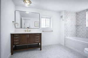 En-suite bathrooms with garden tub.