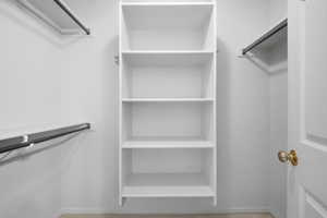 View of walk in closet