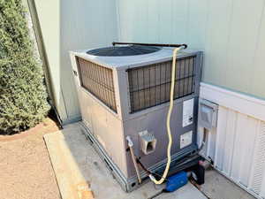 Exterior view of a central AC unit