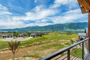 View of mountain background