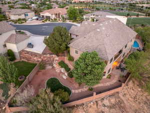 Aerial view of residential area