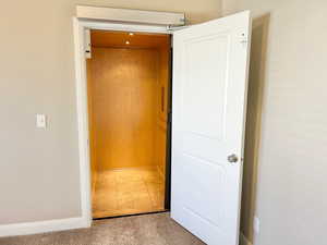 Closet with elevator