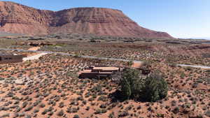 Mountain view featuring a desert landscape
