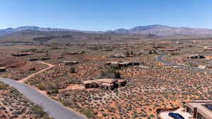 Mountain view with a desert landscape and rural landscape