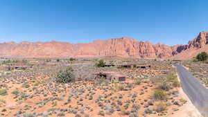 View of mountain background featuring a desert landscape