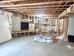 View of unfinished below grade area