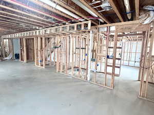 View of unfinished basement