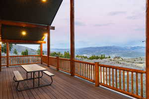 Deck with a mountain view