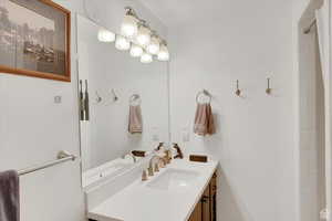 Bathroom featuring vanity