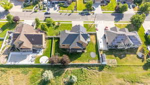 Aerial view of residential area