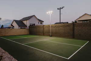 View of tennis court
