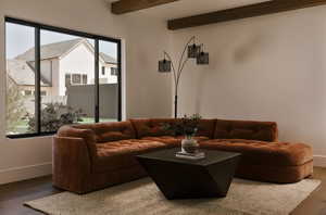 Casita Living room with hardwood floors