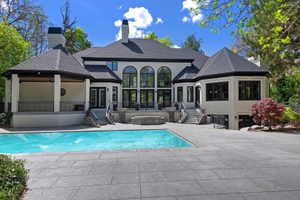 Perfect backyard for entertaining.  Huge patios, outdoor kitchen and all the amenities.