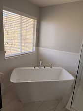 Bathroom with a freestanding bath