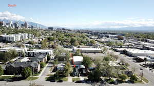 View of urban area with mountains