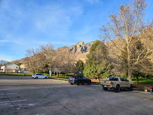 View of asphalt road with a mountain view
