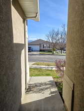 View of yard with a residential view