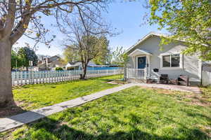 View of yard with a patio