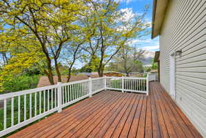 View of wooden terrace