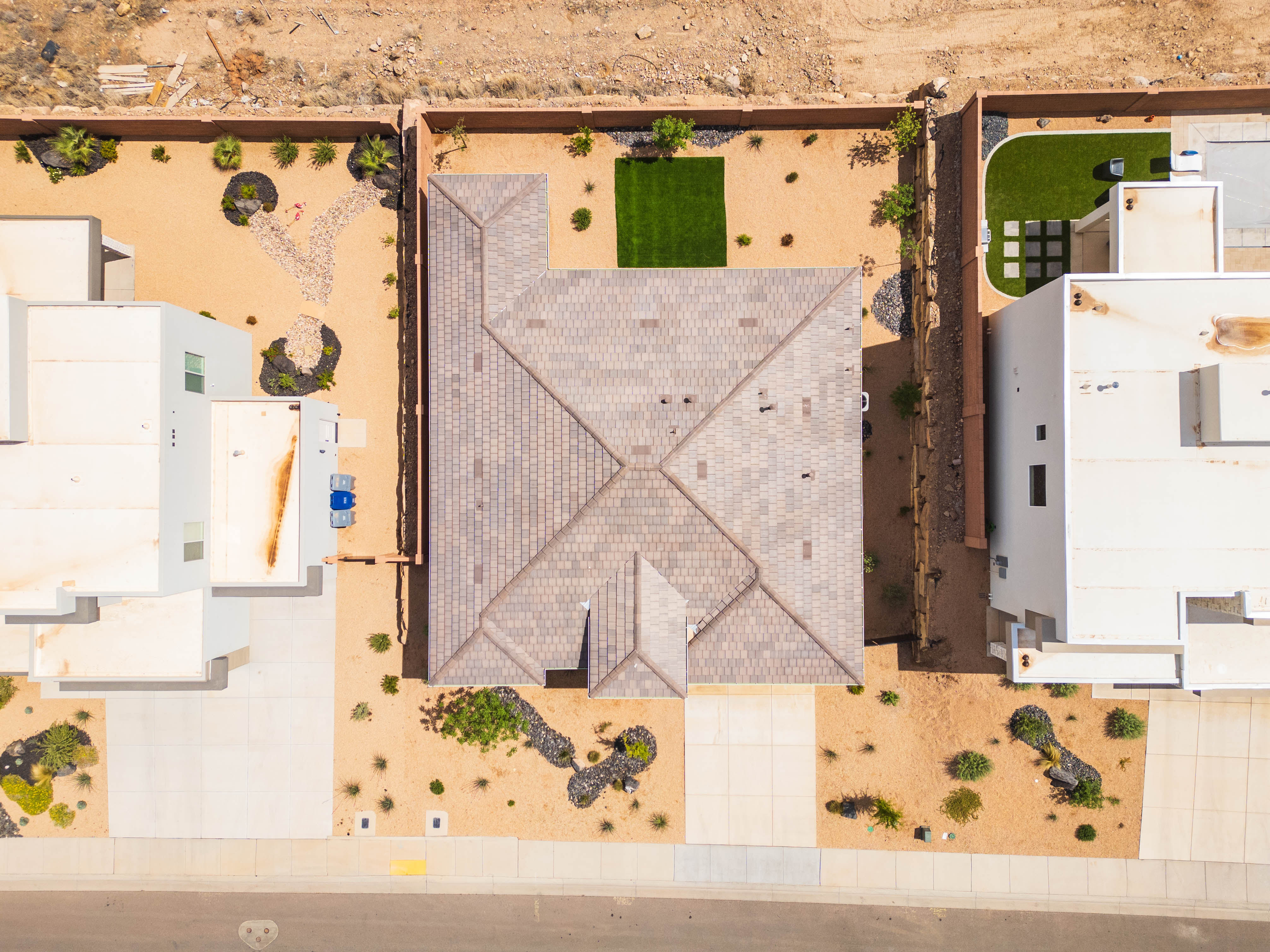 View from above of property