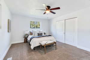 Bedroom with ceiling fan