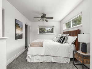 Primary bedroom with attached bathroom