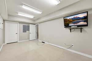 Below grade area with electric panel